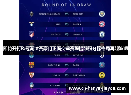 即将开打欧冠淘汰赛豪门正面交锋赛程提醒积分榜格局再起波澜